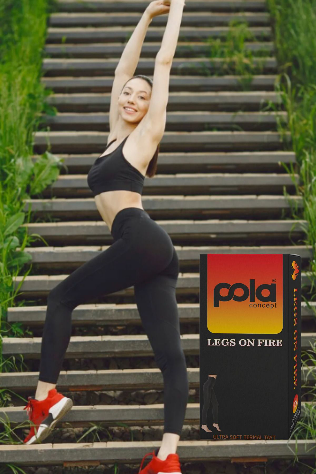 Kral Socks Ultra Soft Termal Etkili Genç Kadin Uzun Siyah Renk Kalin Kişlik 