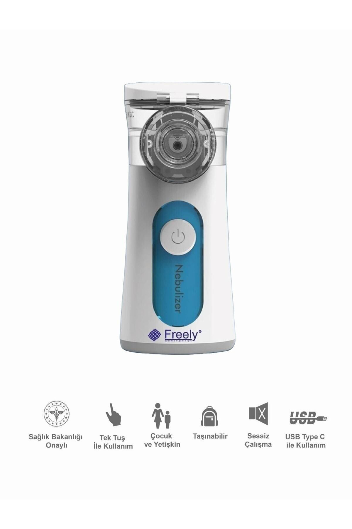 Freely Un300 Taşinabilir Mesh Nebulizatör Pilli Ve Elektrikle Kullanim