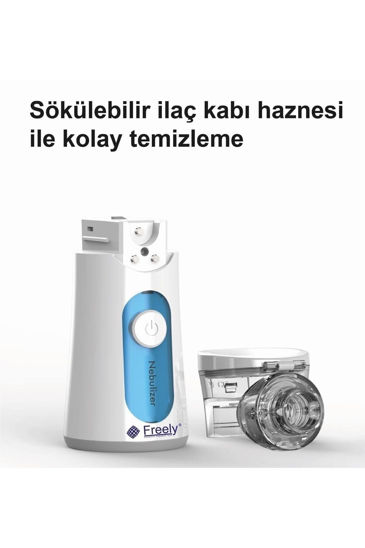 Freely Un300 Taşinabilir Mesh Nebulizatör Pilli Ve Elektrikle Kullanim