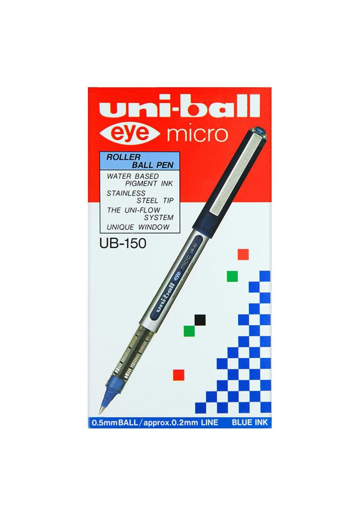 Uni-Ball Uni-Ball Ub-150 Eye Micro Roller Kalem 0.5 Mm Mavi 12'Li Paket