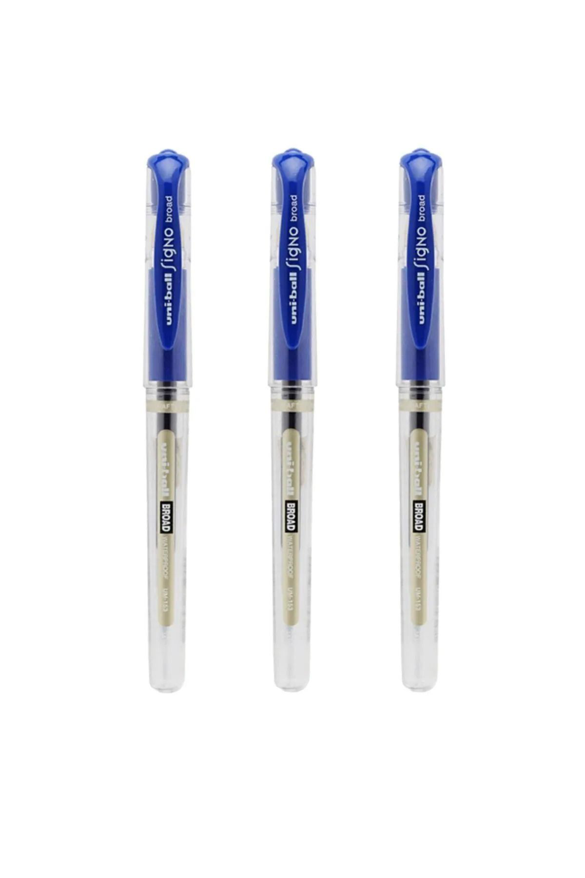 Uni-Ball Uniball Um-153 Signo Broad 1.0 Mm İmza Kalemi Mavi - 3 Adet