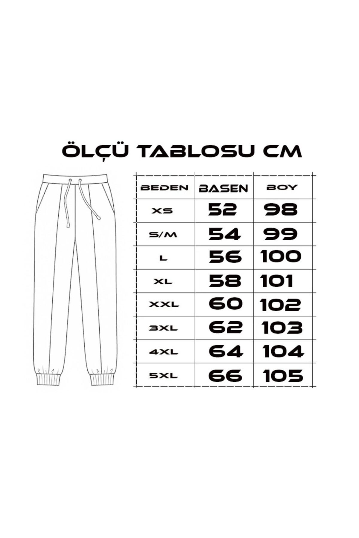 S'gizli Unisex 2İp Örme Kumaş Uv Baski Ciwi Eşofman Alt