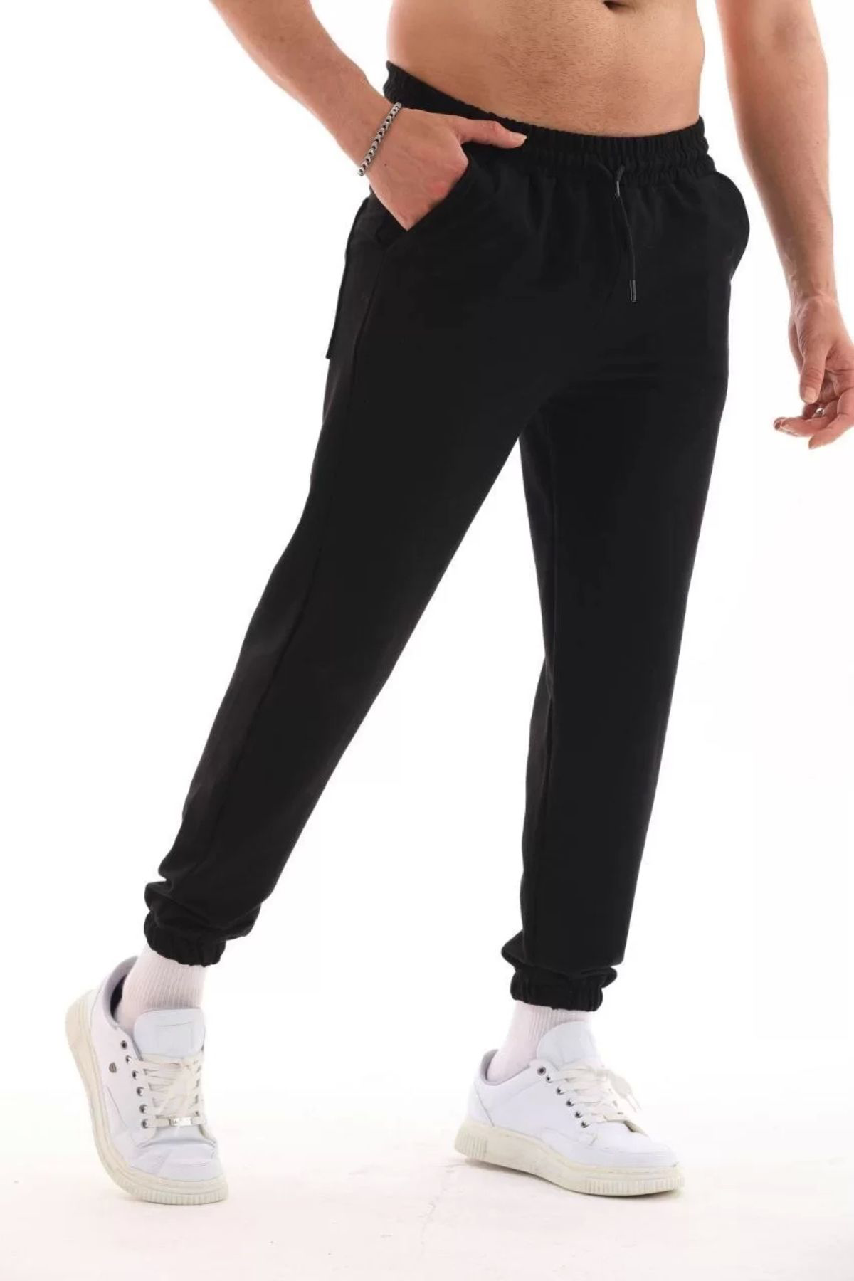 S'gizli Unisex İki İplik Eşofman Alti - Siyah