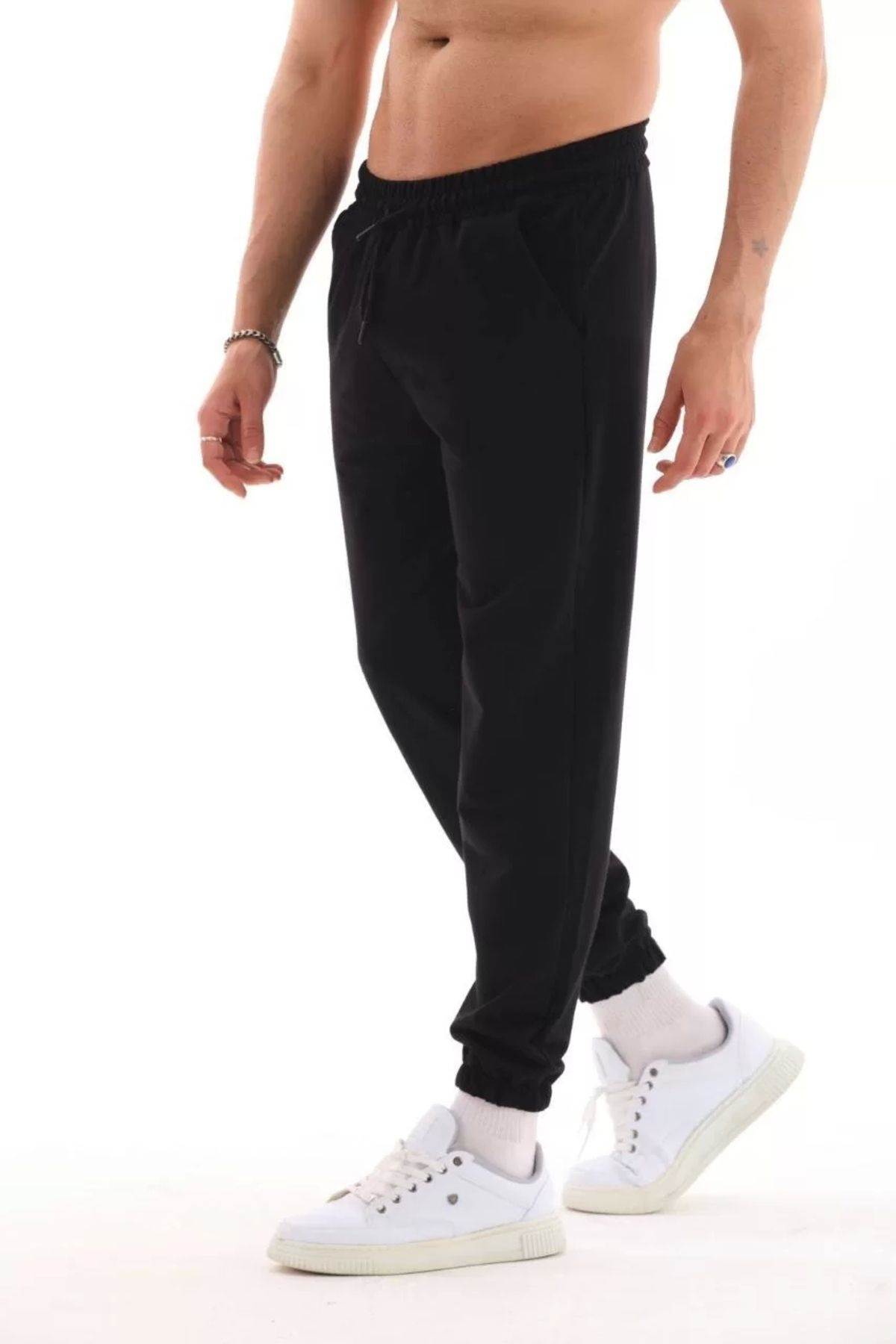 S'gizli Unisex İki İplik Eşofman Alti - Siyah