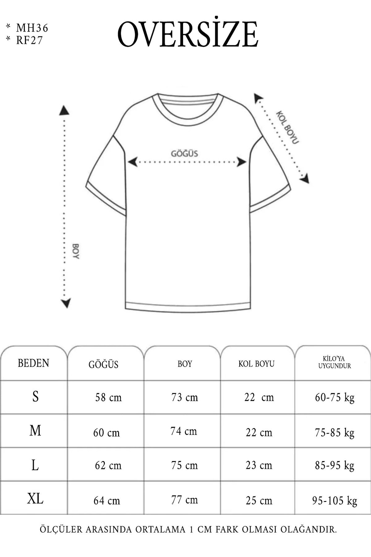 Unisex Oversize Kolye Dahil T-Shirt - Beyaz