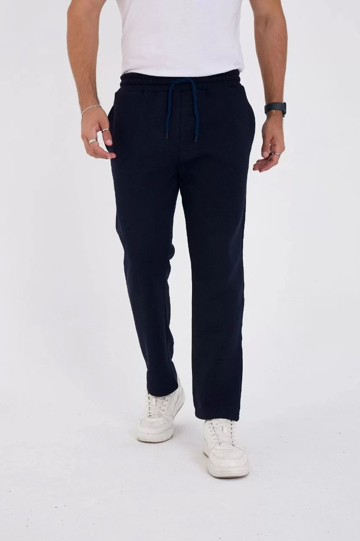 S'gizli Unisex Üç İplik Basic Eşofman Pantolon - Lacivert