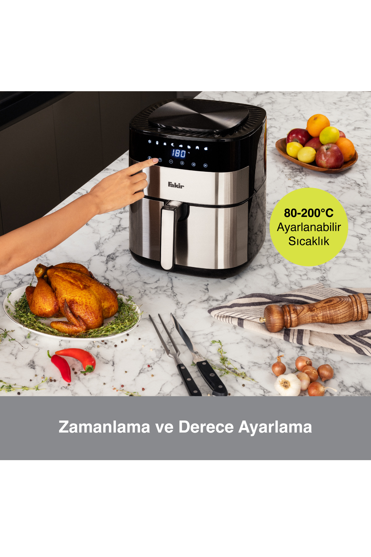 Fakir Uno Chefry Sicak Hava Fritözü / Airfryer 5 Litre Kapasite