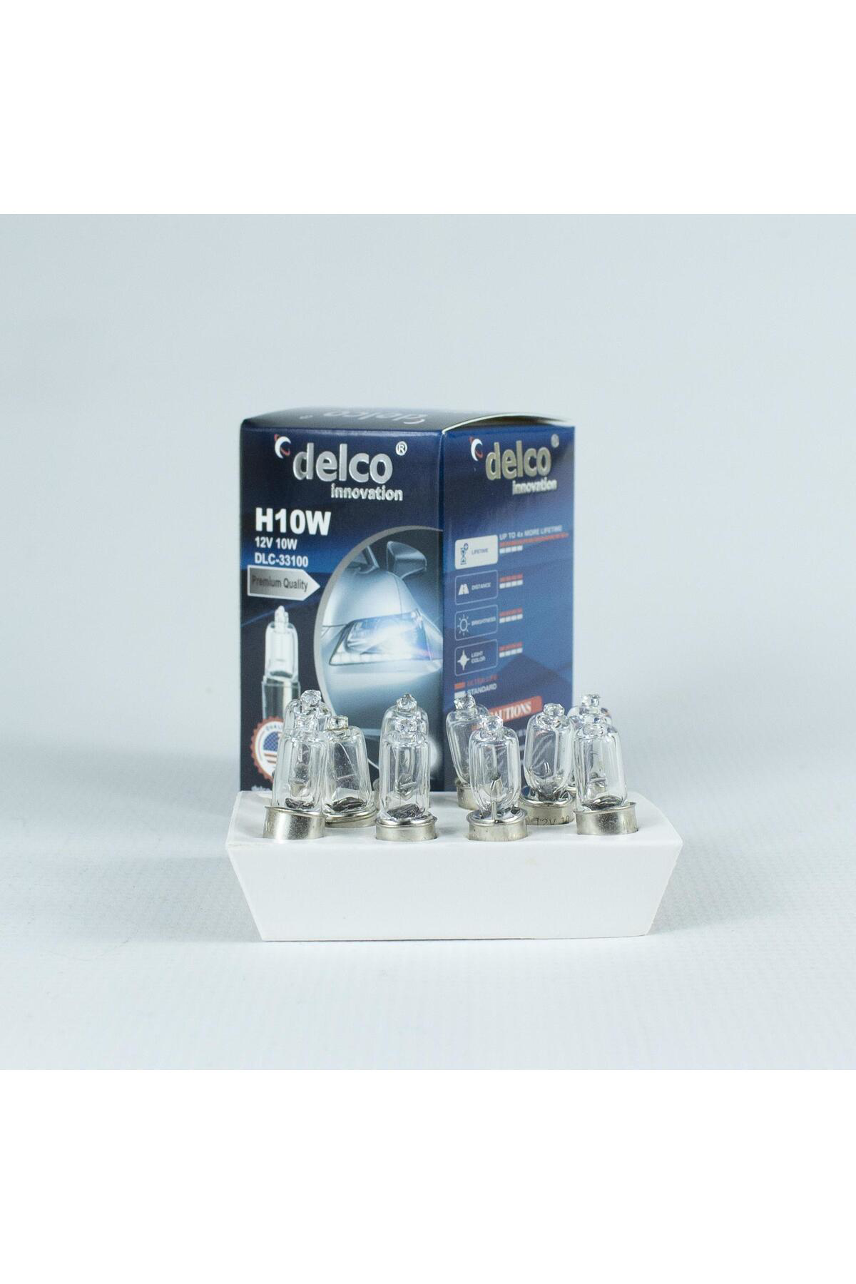 Delco U.S.A H10 Halogen Park Ampulü Ba9s 12 Volt 10 Adet