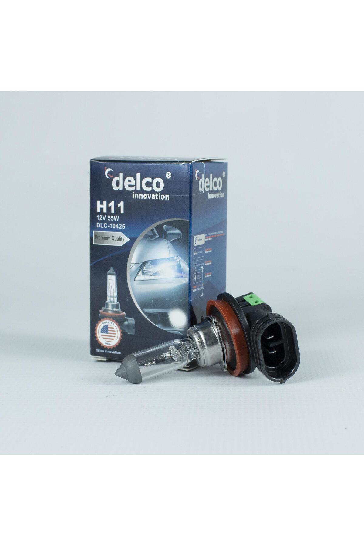 Delco U.S.A H11 Halogen Ampul 12 Volt 55W Pgj19-2 10 Adet