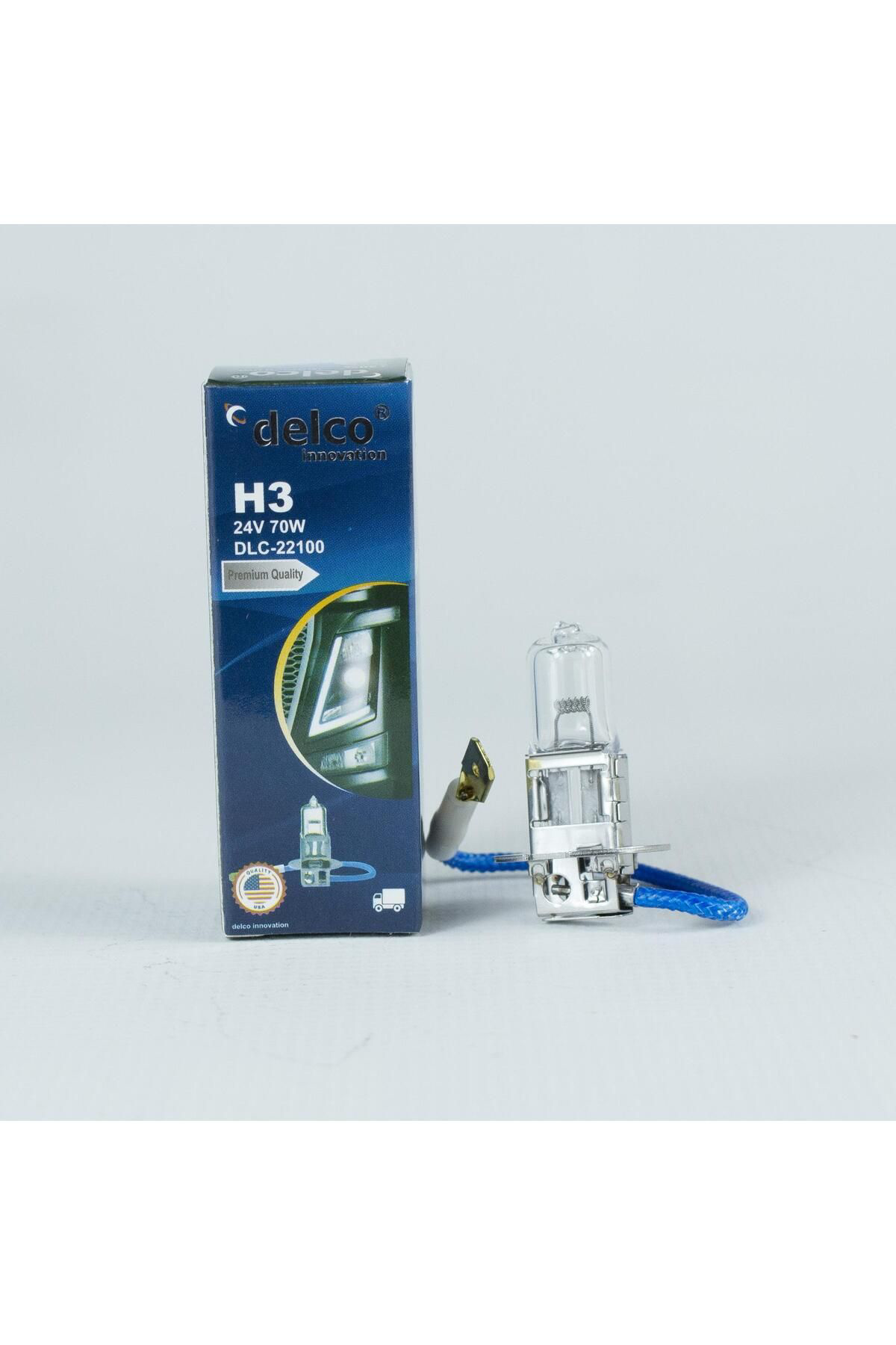 Delco U.S.A H3 24 Volt +%30 Fazla İşik Halogen Ampul Pk22s 10 Adet