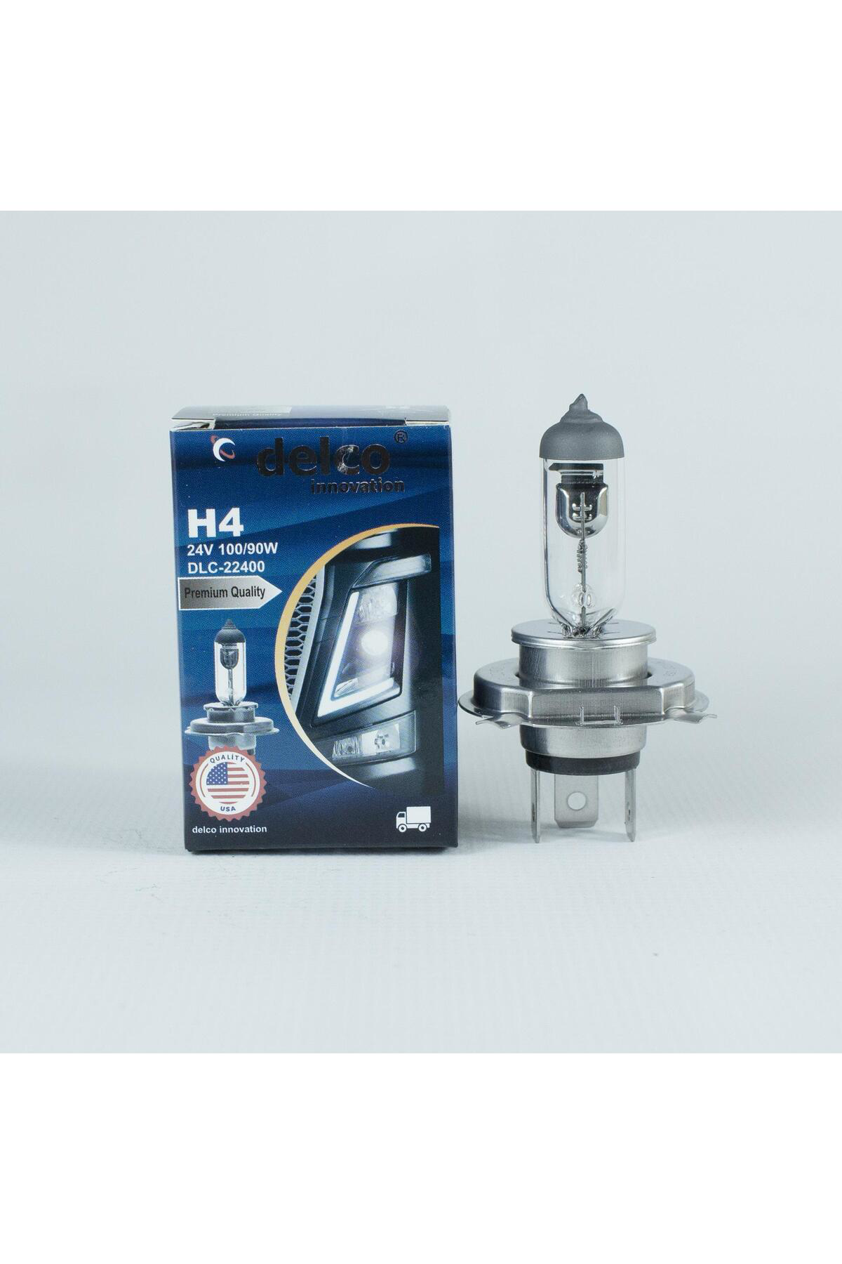 Delco U.S.A H4 Halogen Far Ampulü 24 Volt 100/90W Tirnakli 10 Adet