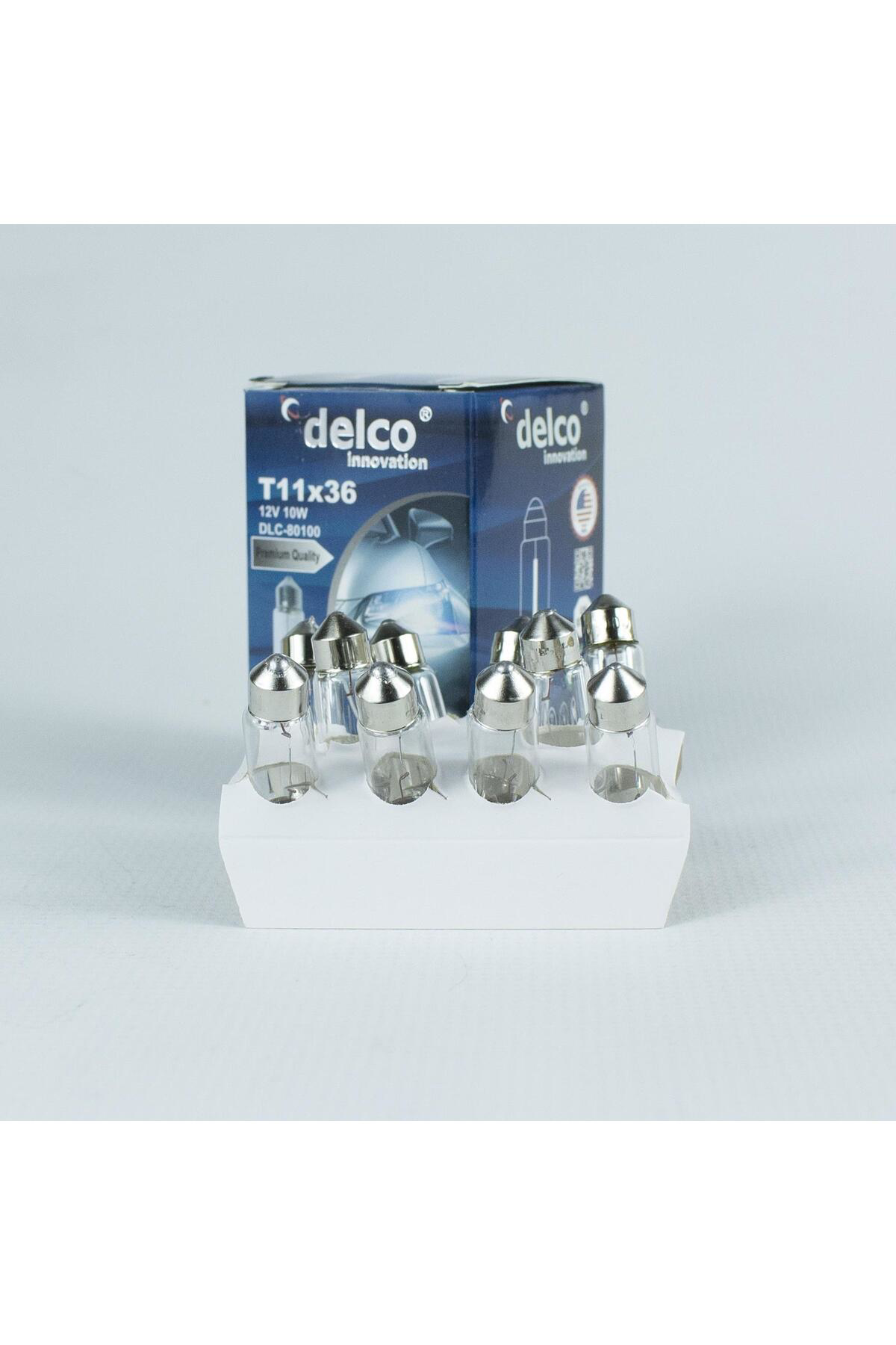 Delco U.S.A Sofit Ampul 36Mm 12 Volt 10W T11x36 Halogen 10 Adet