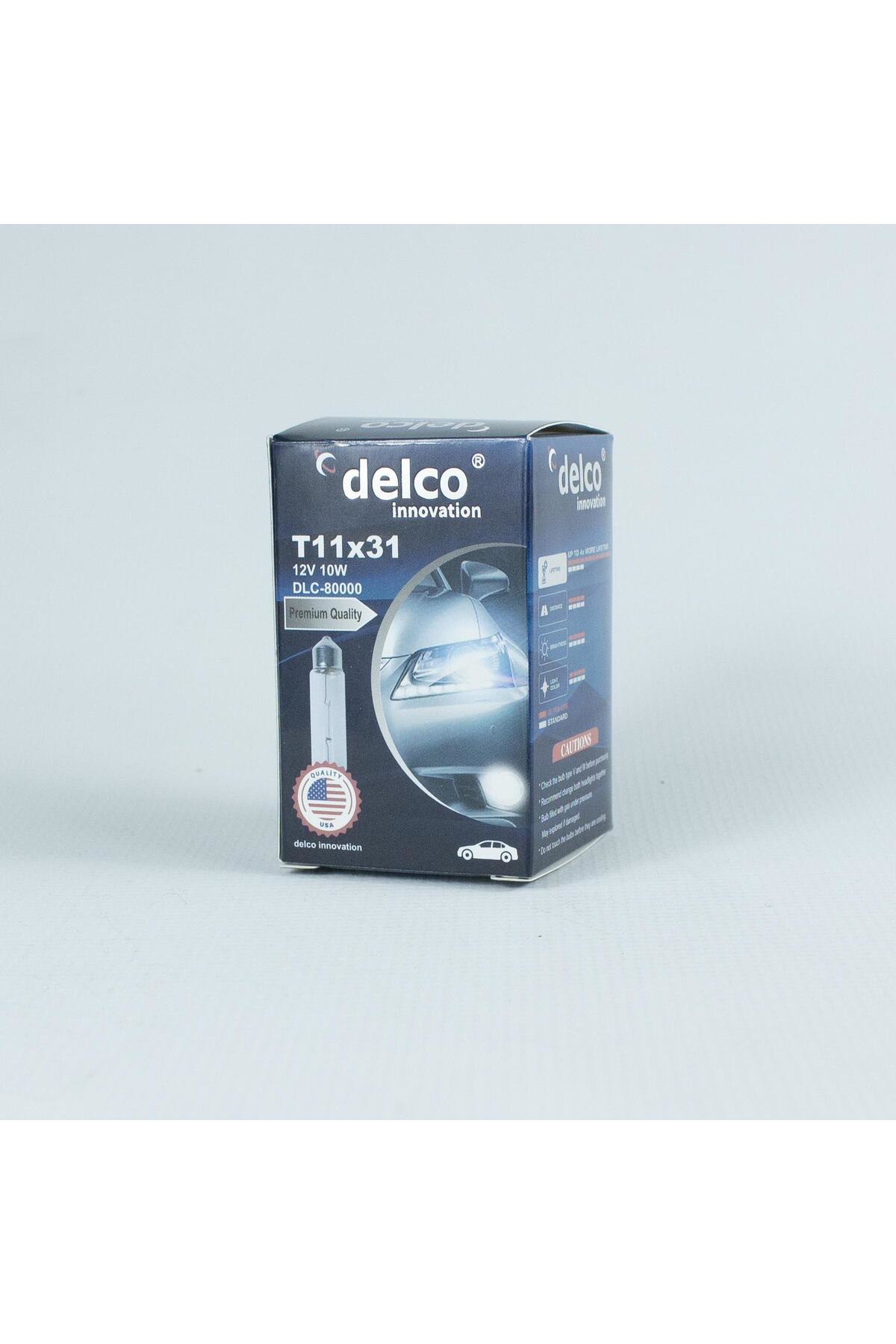 Delco U.S.A Sofit Ampul 31Mm 12 Volt 10W T11x31 Halogen 10 Adet