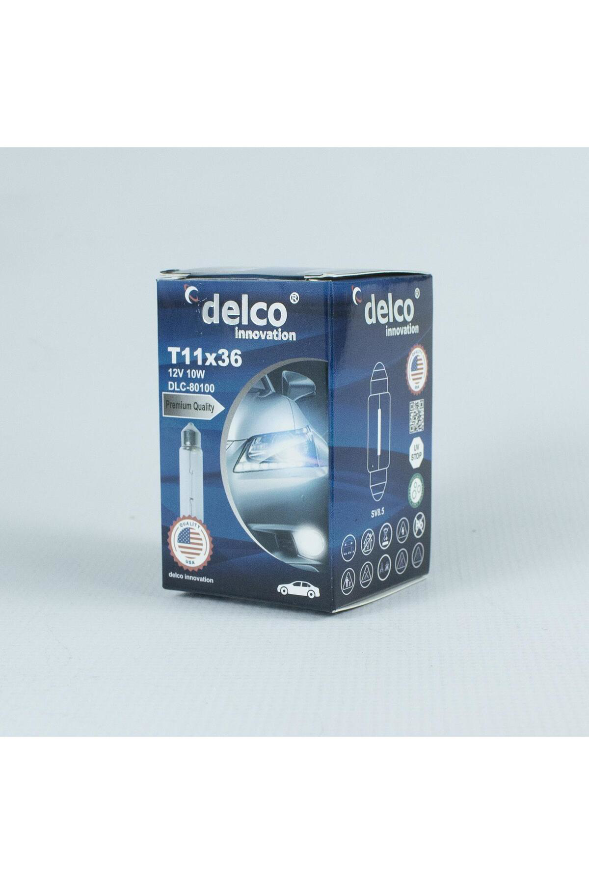 Delco U.S.A Sofit Ampul 36Mm 12 Volt 10W T11x36 Halogen 10 Adet