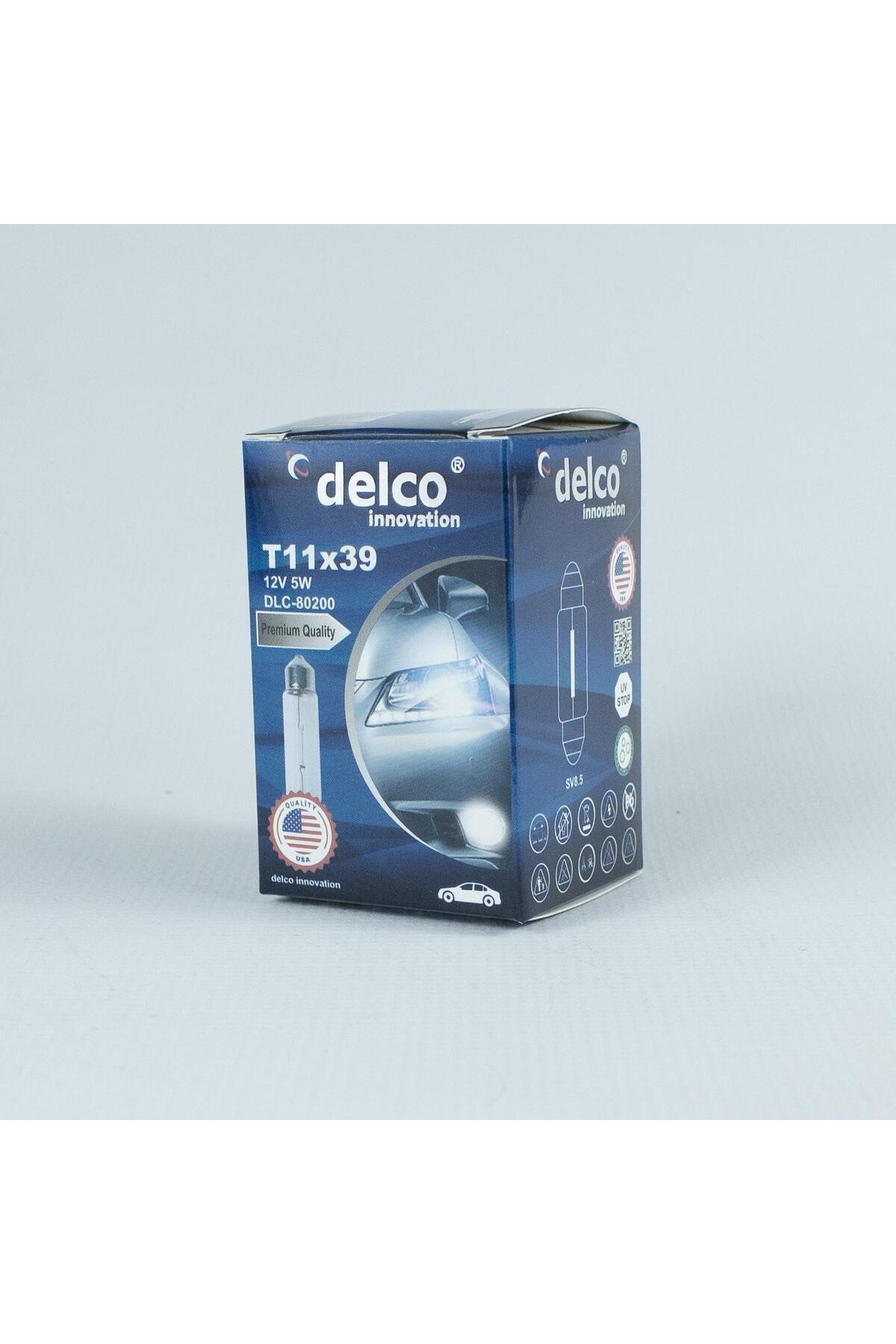 Delco U.S.A Sofit Ampul 12 Volt 39Mm 5W T11x39 10 Adet