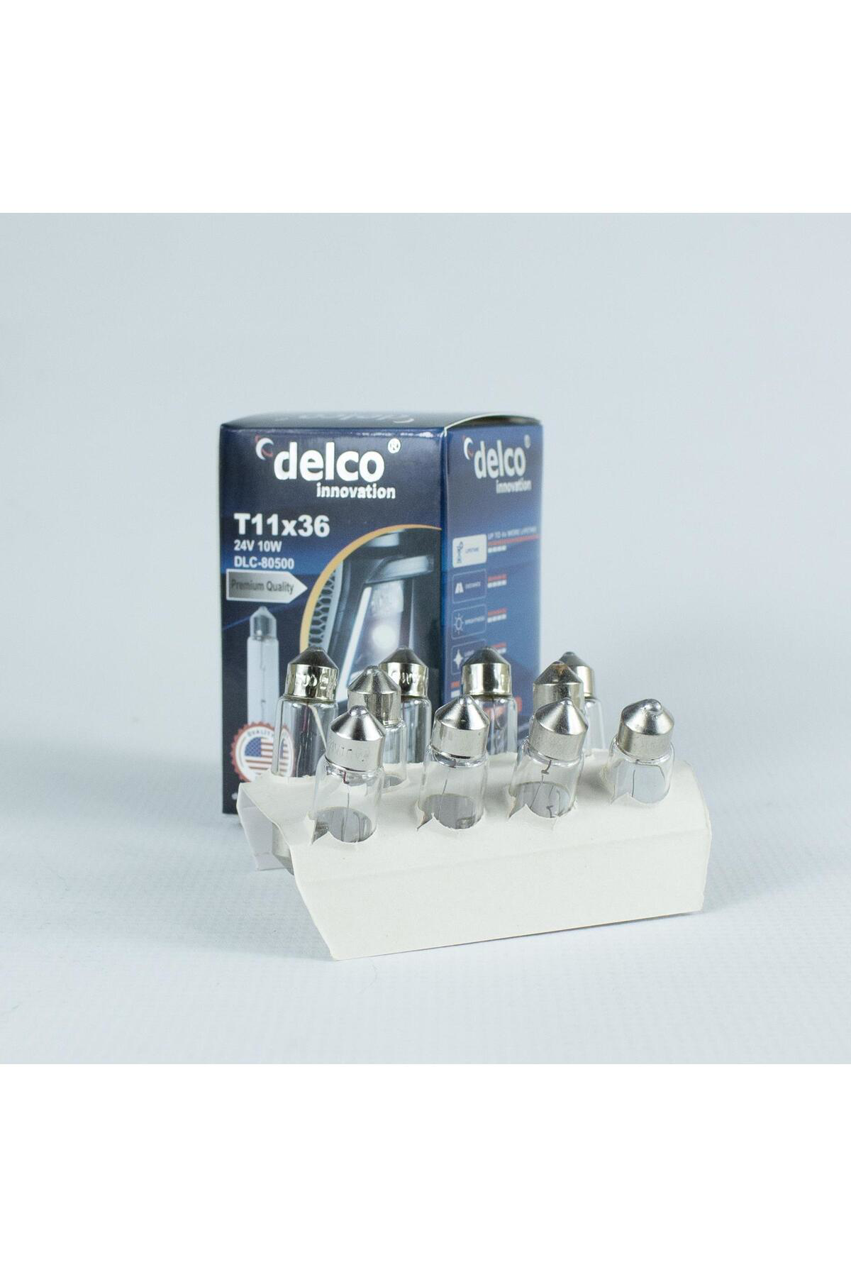 Delco U.S.A Sofit Ampul 36Mm 24 Volt 10W T11x36 Halogen 10 Adet