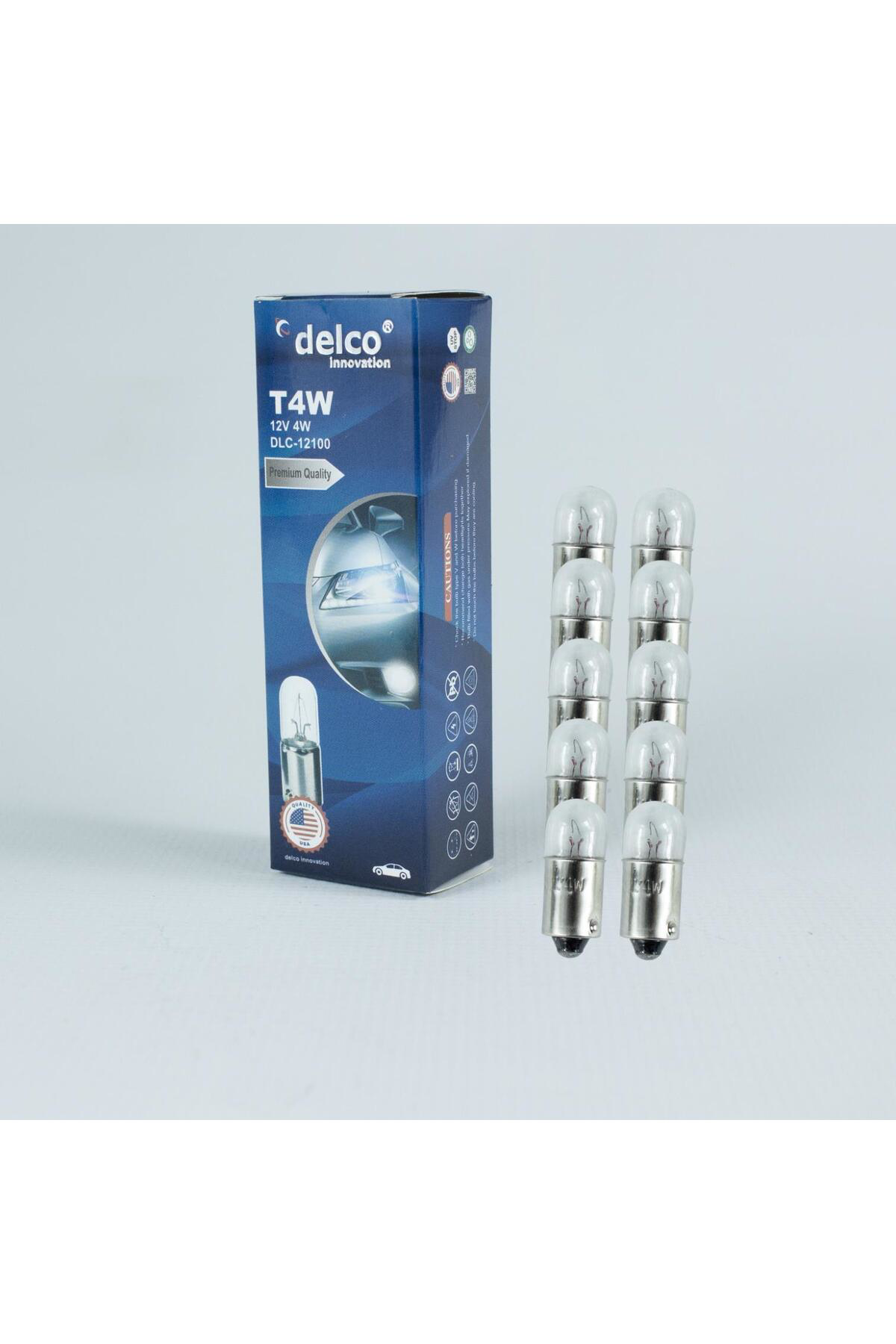 Delco U.S.A T4w 53 Ampul 12 Volt 4W Halogen 10 Adet