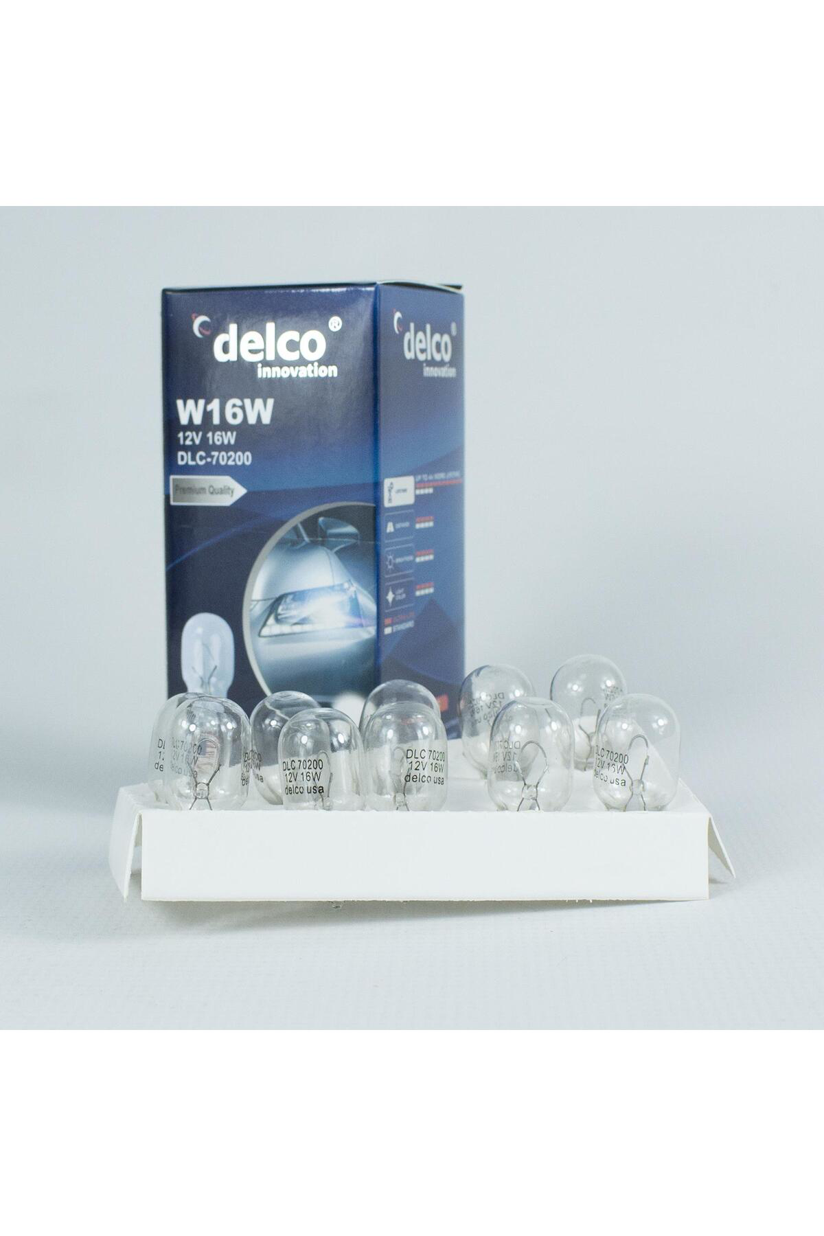 Delco U.S.A W16w Dipsiz T15 Halogen Ampul 12 Volt 10 Adet