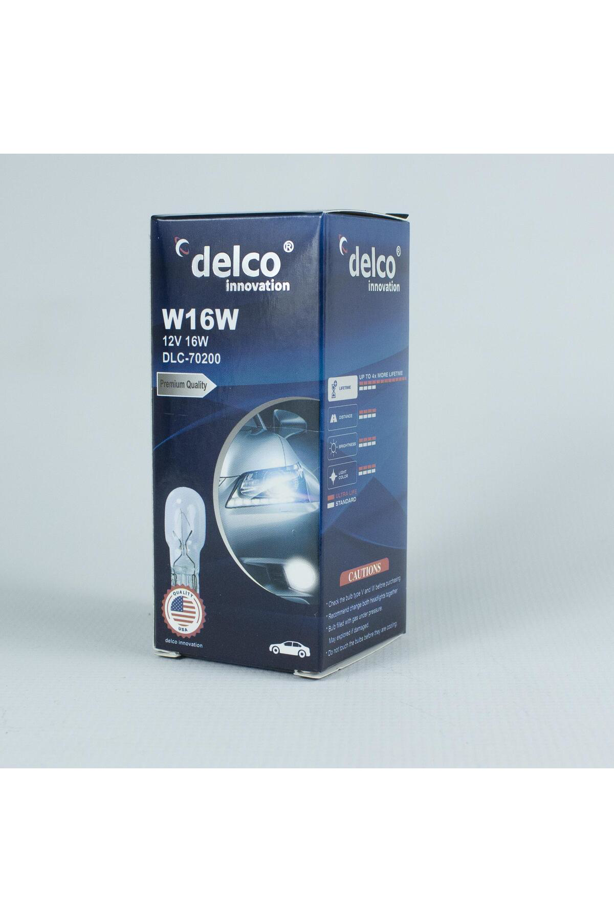 Delco U.S.A W16w Dipsiz T15 Halogen Ampul 12 Volt 10 Adet