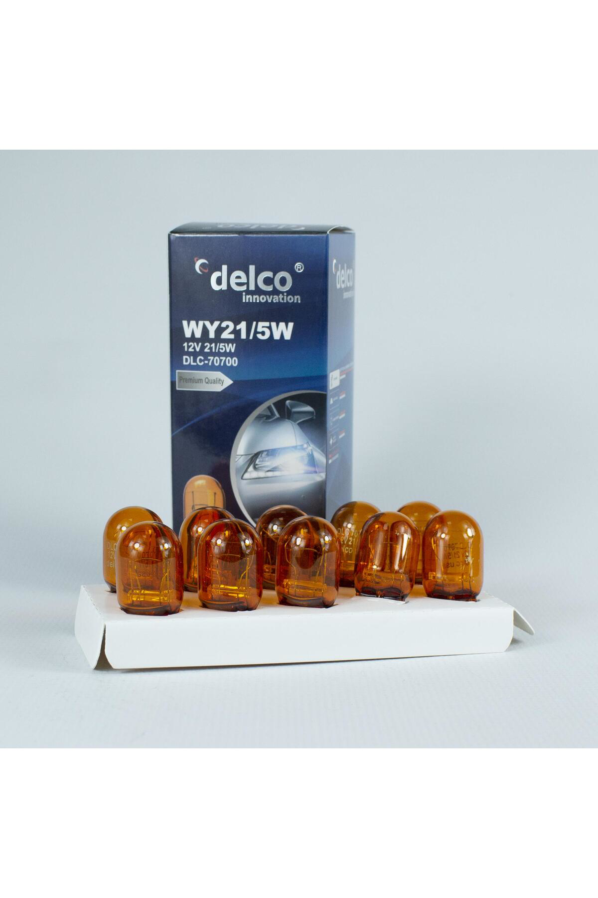 Delco U.S.A Wy21/5W Çift Duy T20 Amber 12 Volt 10 Adet