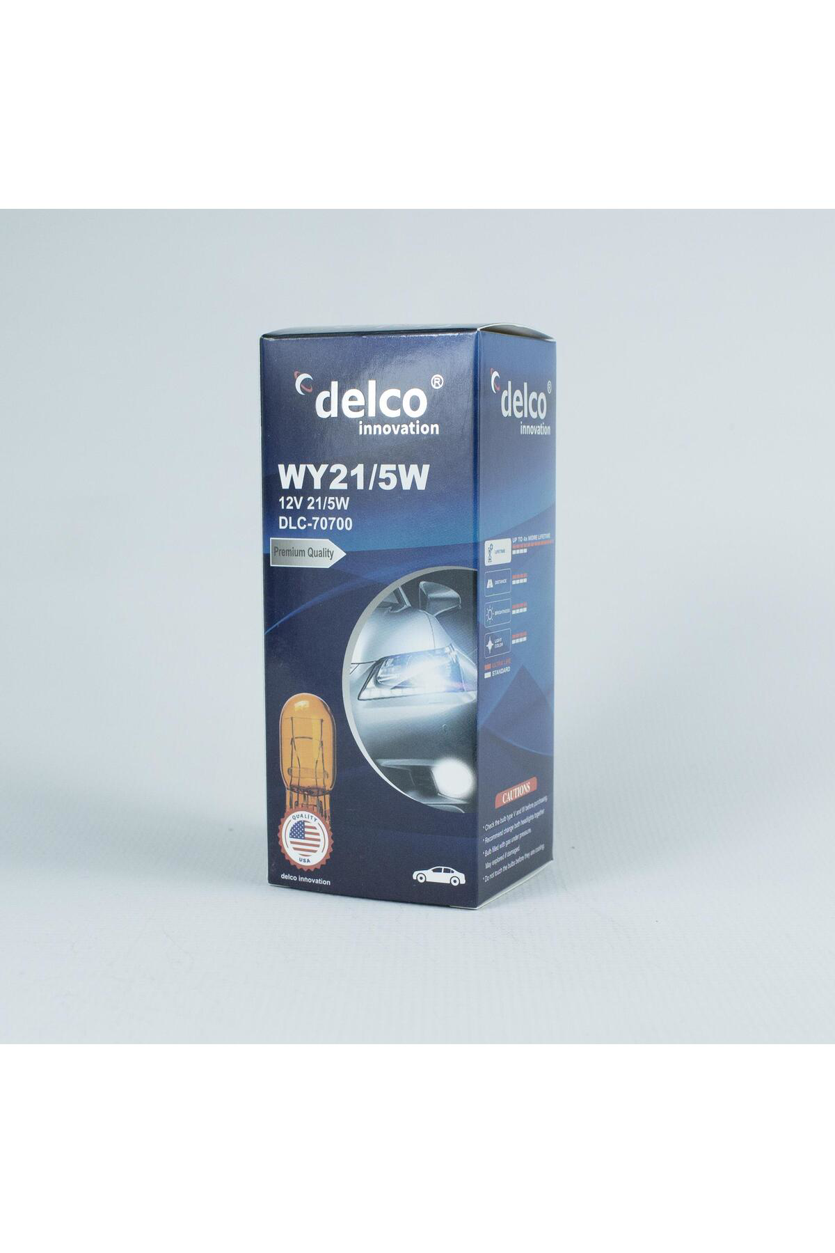 Delco U.S.A Wy21/5W Çift Duy T20 Amber 12 Volt 10 Adet