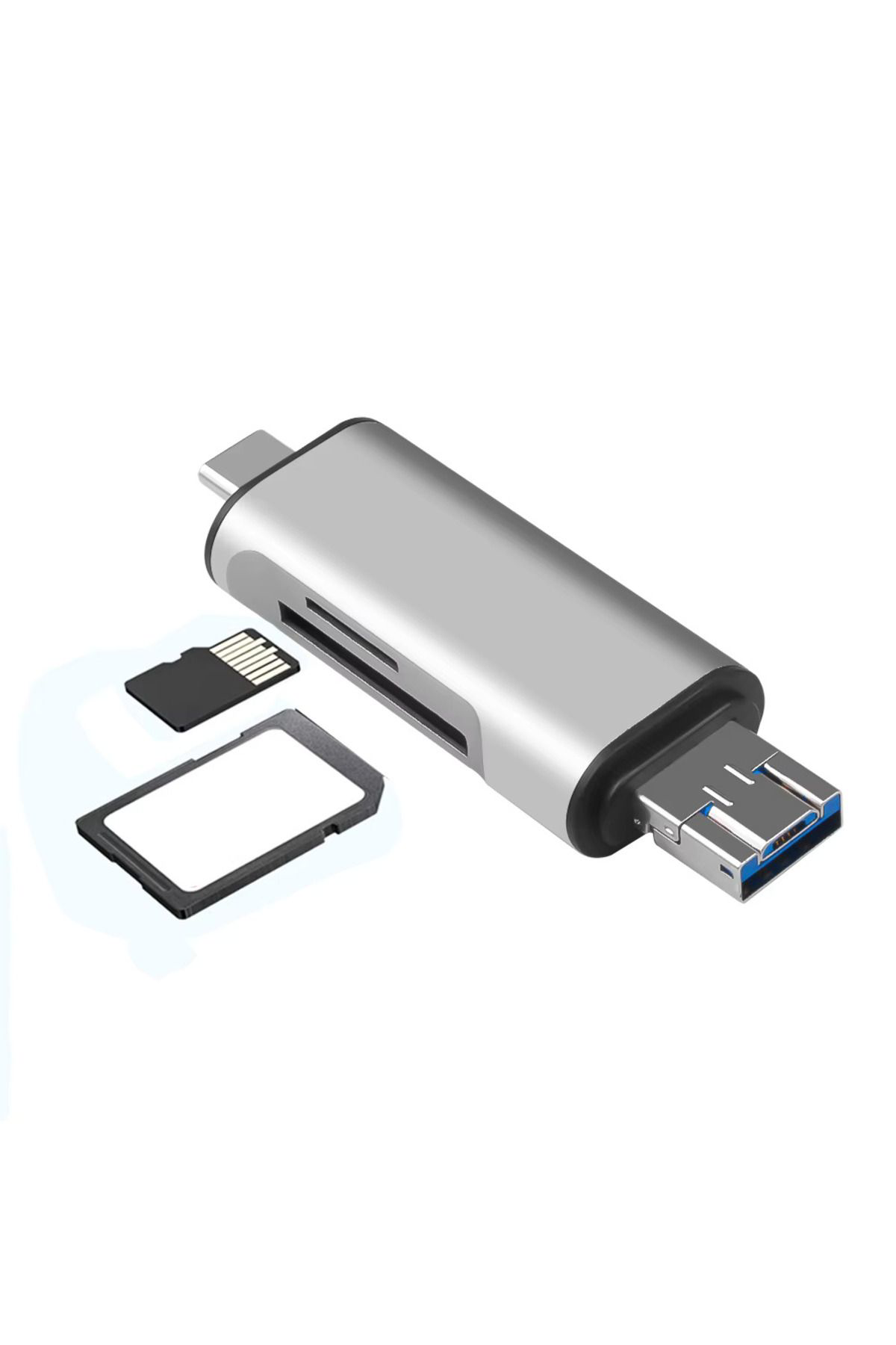 Pmr Usb 2.0 3 İn 1 Kart Okuyucu Ve Usb Çoklayici – Type-C, Micro Usb,