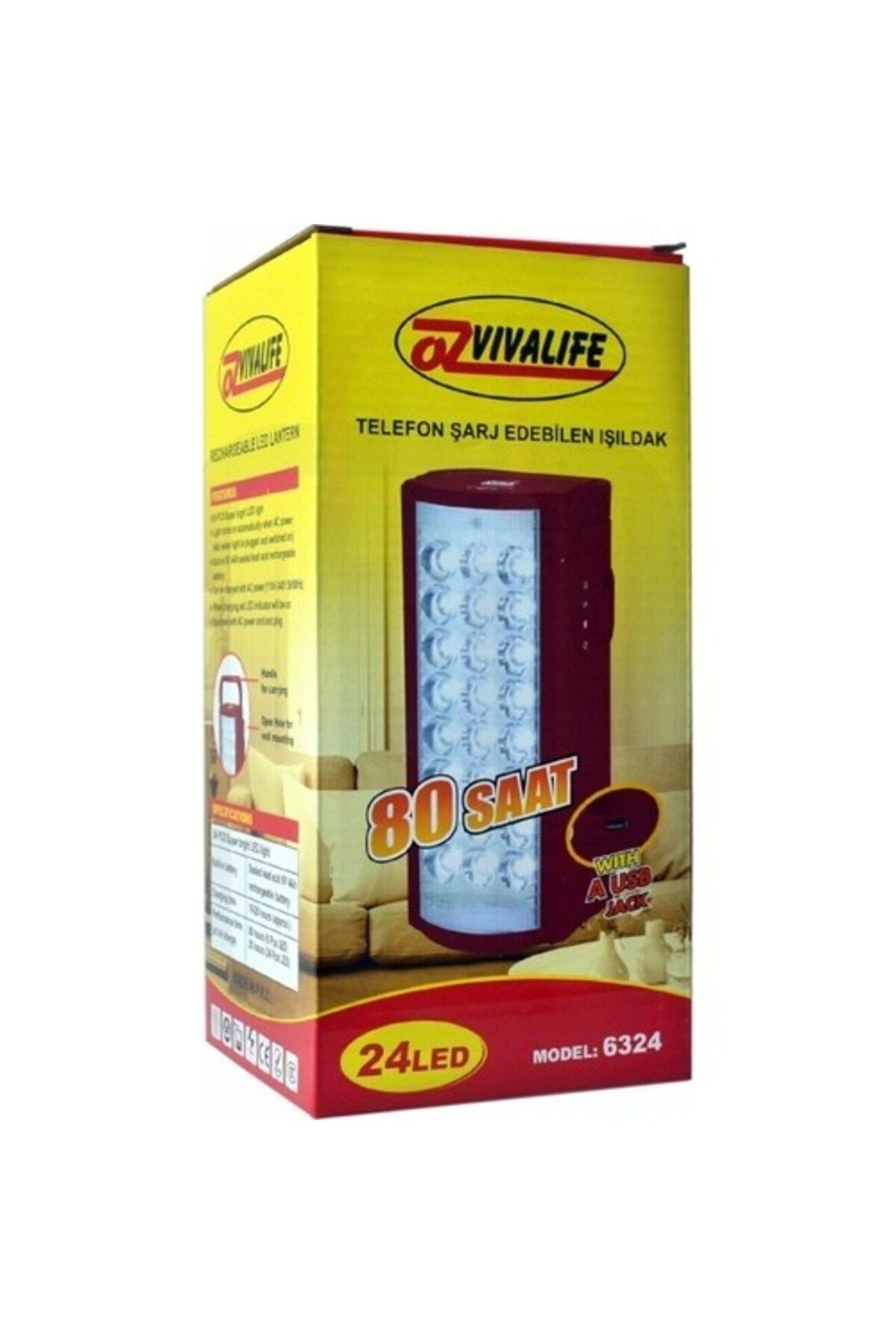 Ok Aksesuar Usb Şarj Çikişli 24 Led 80 Saat Akülü Şarjli İşildak Go5060229767