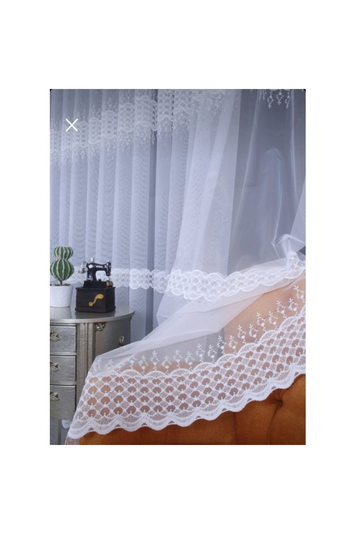 Özgün Home Üst Kalite Sanal Nakişli Tül Perde (1X3 Pile)