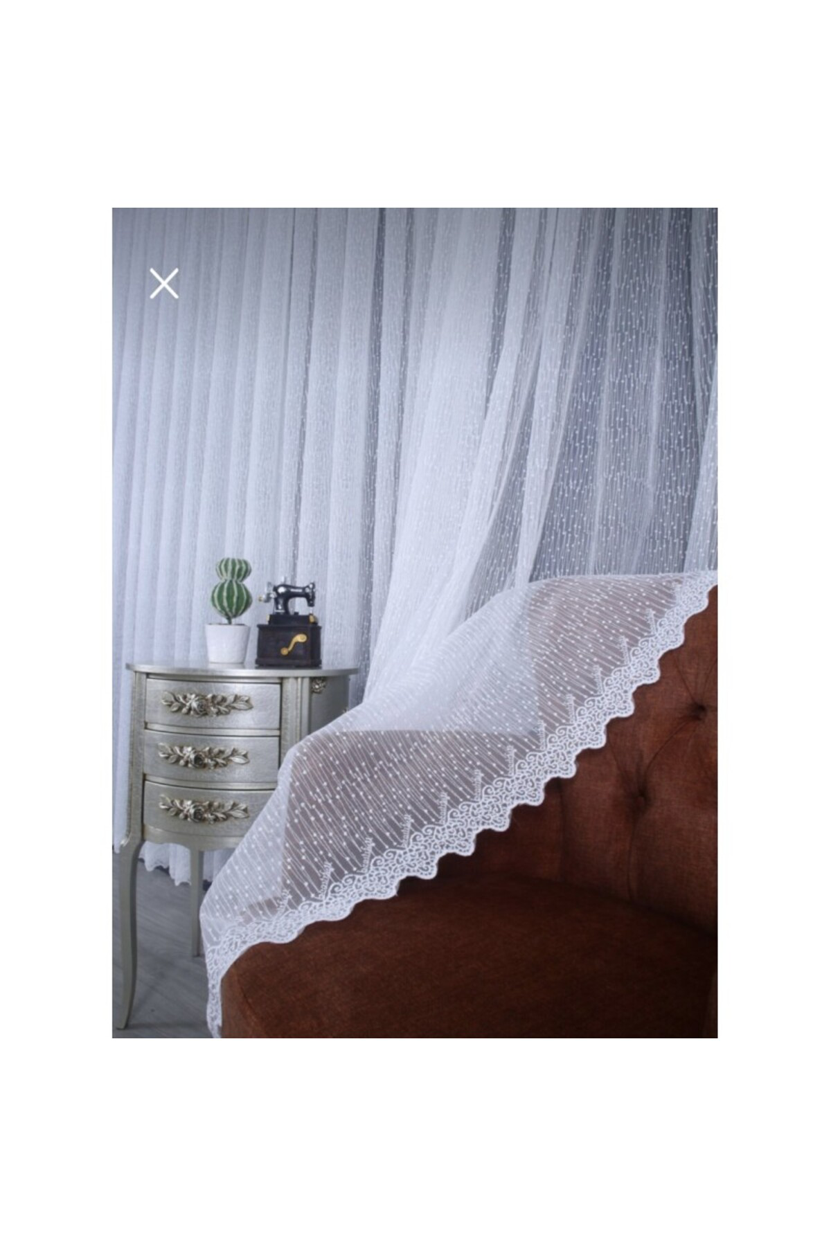 Özgün Home Üst Kalite Sanal Nakişli Tül Perde (1X2,5 Pile)