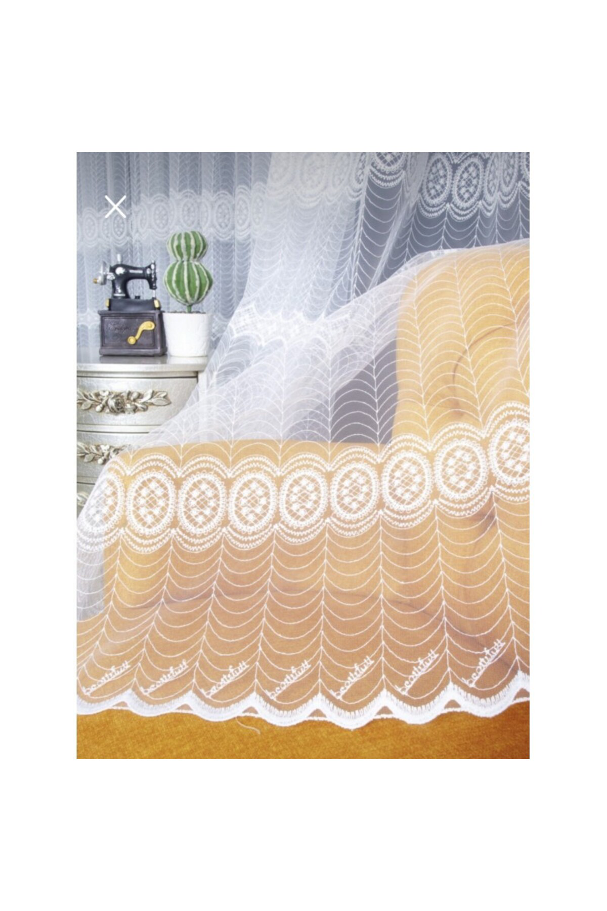 Özgün Home Üst Kalite Sanal Nakişli Tül Perde (1X2,5 Pile)