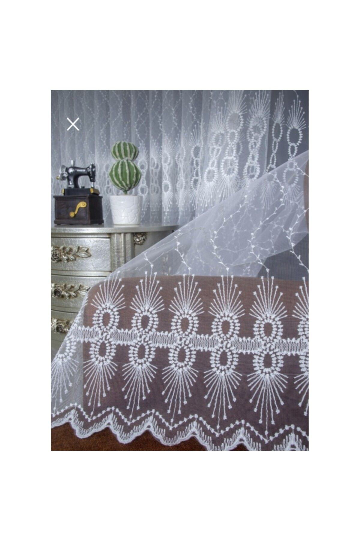 Özgün Home Üst Kalite Sanal Nakişli Tül Perde (1X3 Pile)