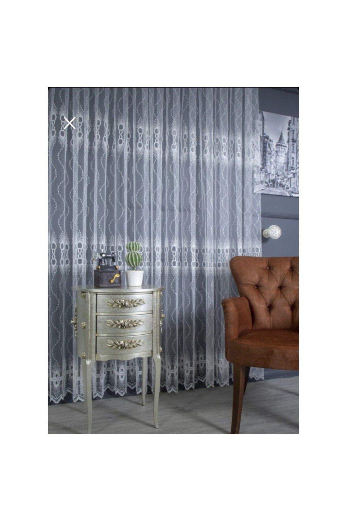 Özgün Home Üst Kalite Sanal Nakişli Tül Perde (1X3 Pile)
