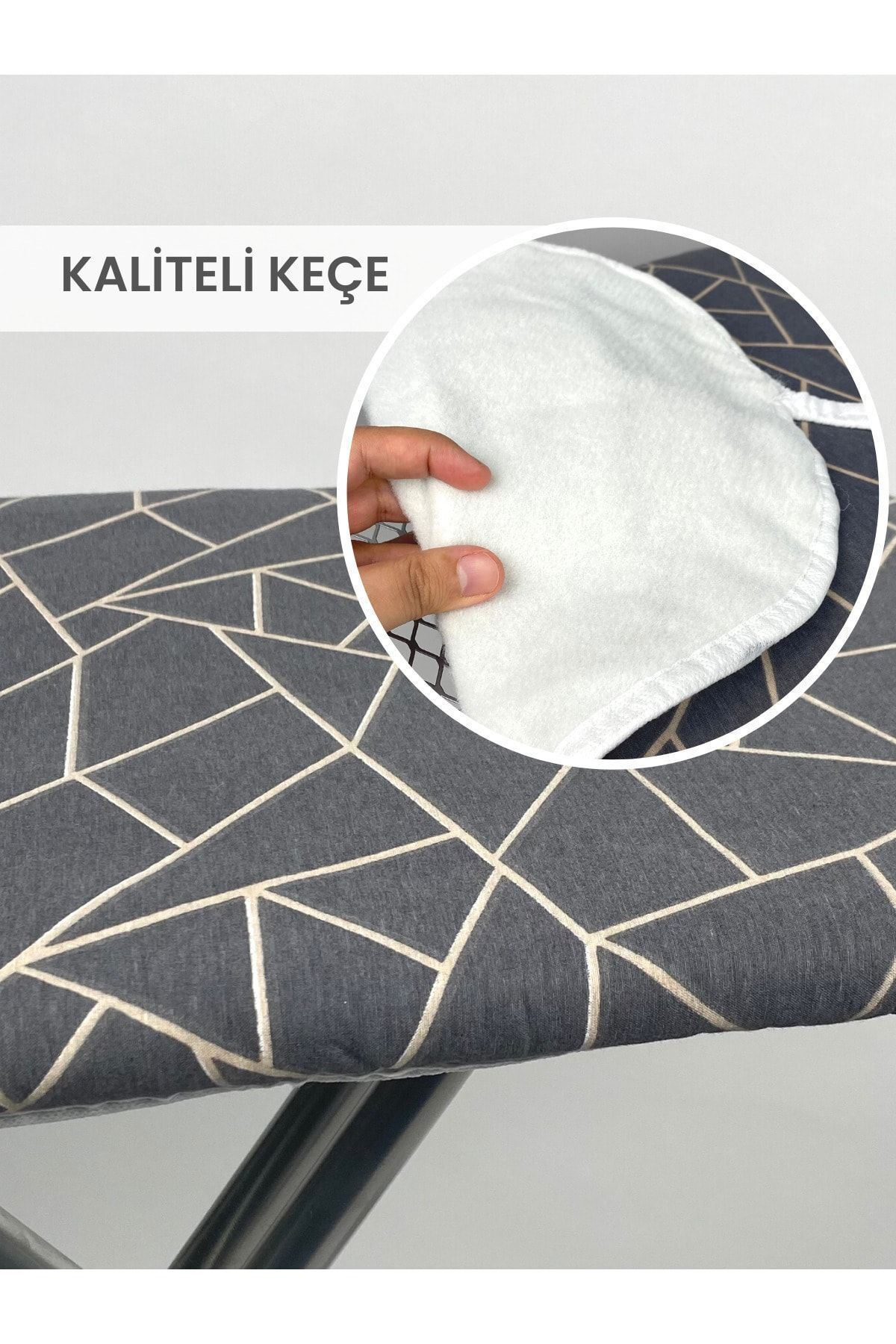 Beylini Ütü Masasi Kilifi Örtüsü Bezi, Keçeli,Süngerli, İpli Yanmaz Ayarl