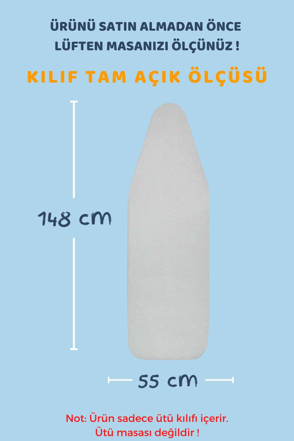 Beylini Ütü Masasi Kilifi Örtüsü Bezi, Keçeli,Süngerli,Lastikli Yanmaz Ay