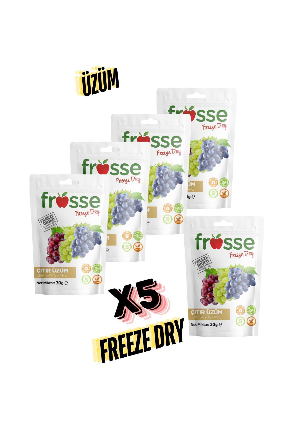 Frosse Üzüm Kitiri - Freeze Dried - Üretici Firmadan Dondurularak Kurutu