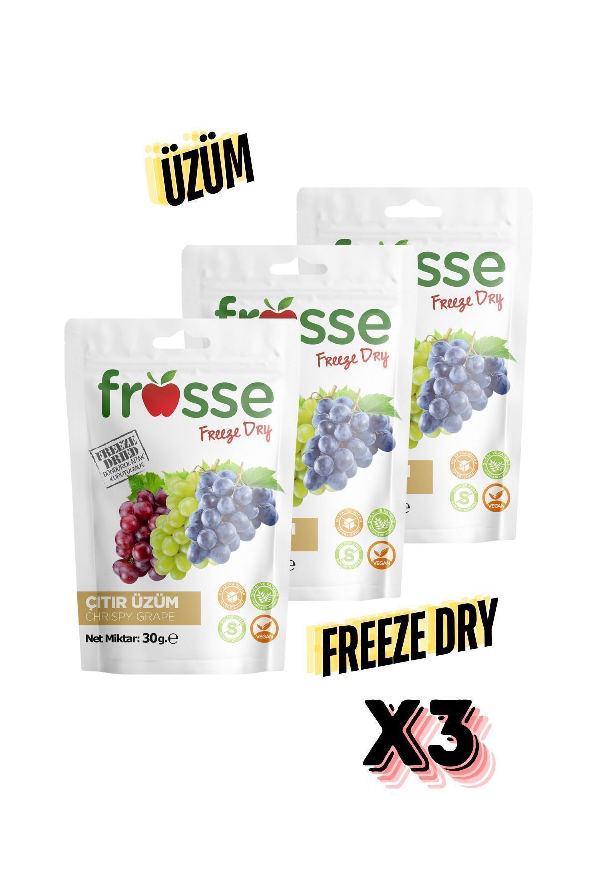 Frosse Üzüm Kitiri - Freeze Dried - Üretici Firmadan Dondurularak Kurutu