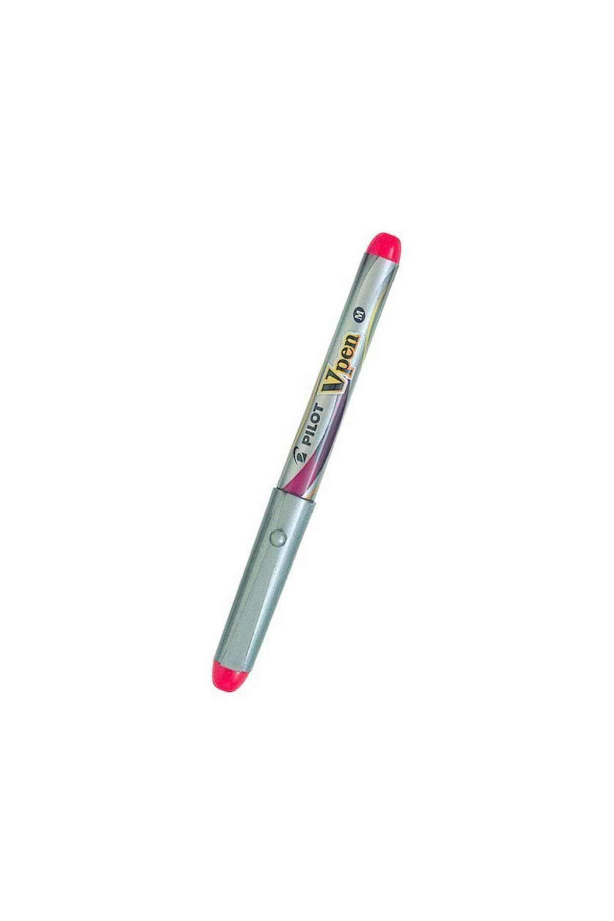 Pilot V-Pen Silver Kullan At Dolma Kalem Kirmizi Svp-4M-R