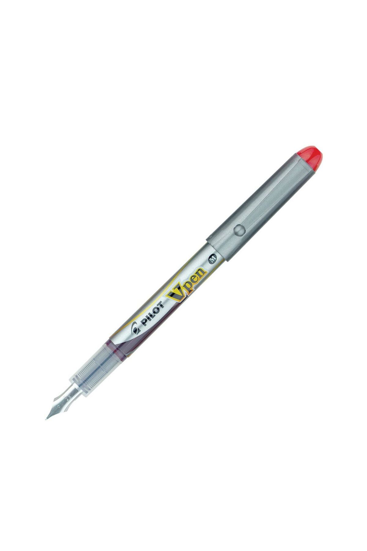 Pilot V-Pen Silver Kullan At Dolma Kalem Kirmizi Svp-4M-R