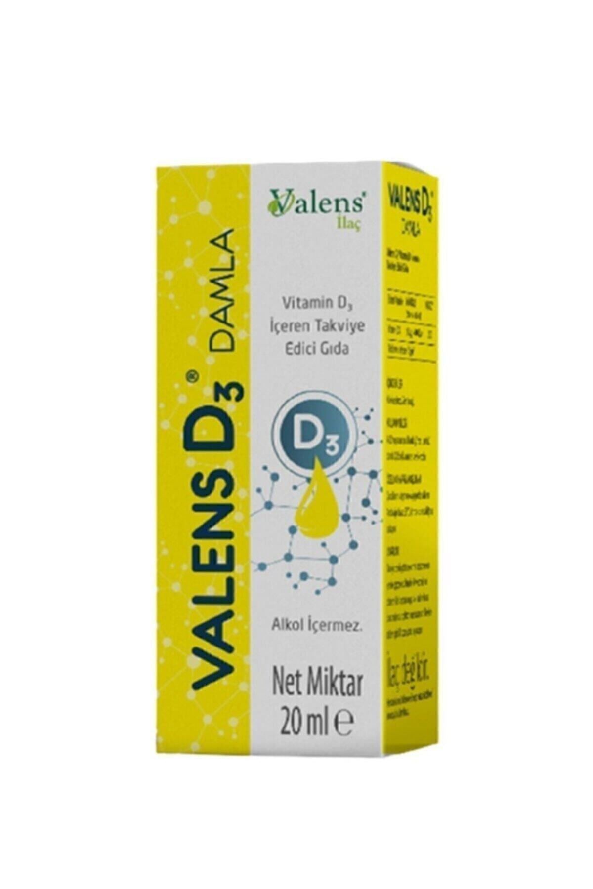 Valens  D3 Vitamin D3 İçeren Takviye Edici Gida 20 Ml