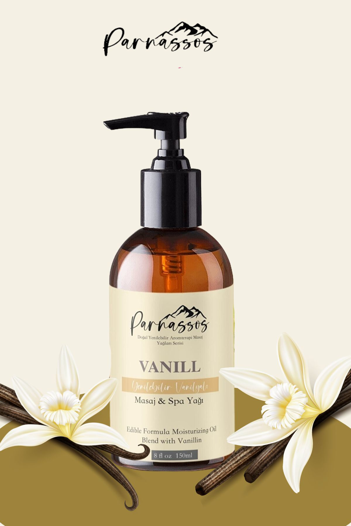 Parnassos Vanilya Doğal Masaj Yaği 150 Ml – Sicak Ve Rahatlatici Dokunuş