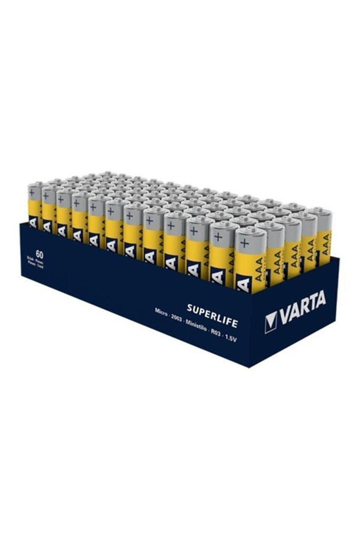 Evimdeyokyok Varta Superlife Çinko Aaa İnce Kalem Pil 60Li Paket Tdrtr