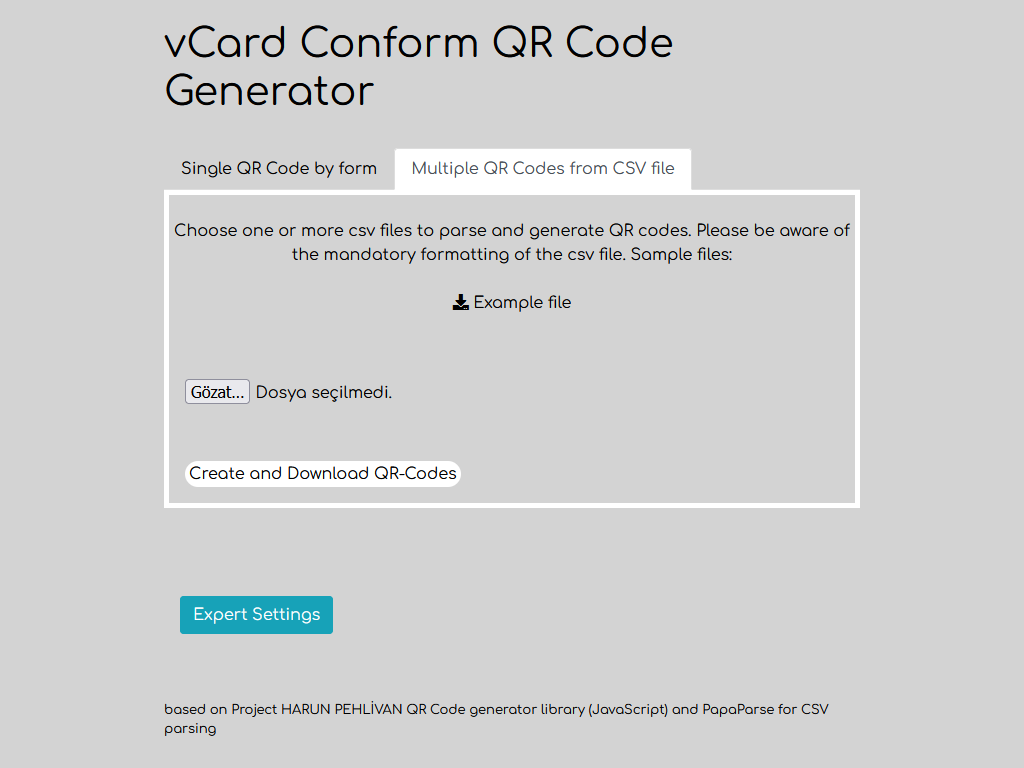 Harun Pehlivan Vcard Conform Qr Code Generator
