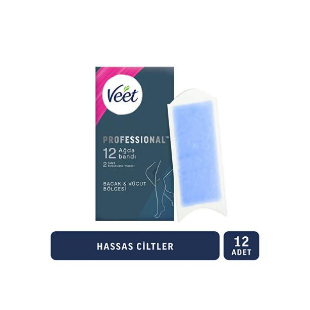 Veet Men Veet Sir Ağda Bantlari Professional Hasas Ciltler İçin Bacak Ve V