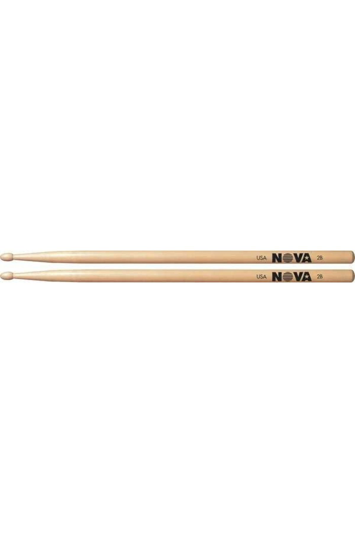 Vicfirth-4C Vicfirth N2b Baget/Stick, Nova, Hickory, 16 1/4"X0.625", Short Ba