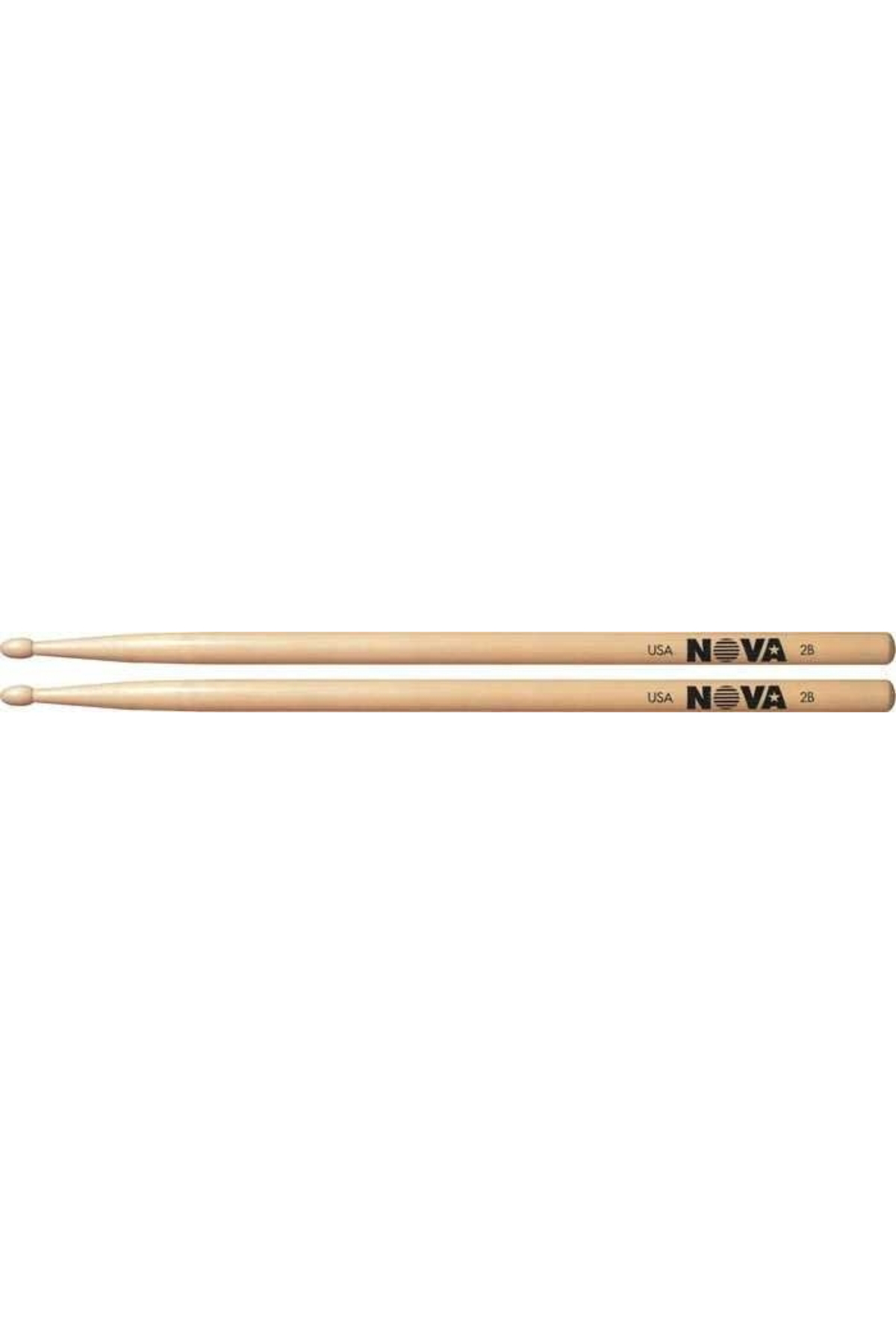 Vicfirth-4C Vicfirth N2b Baget/Stick, Nova, Hickory, 16 1/4"X0.625", Short Ba