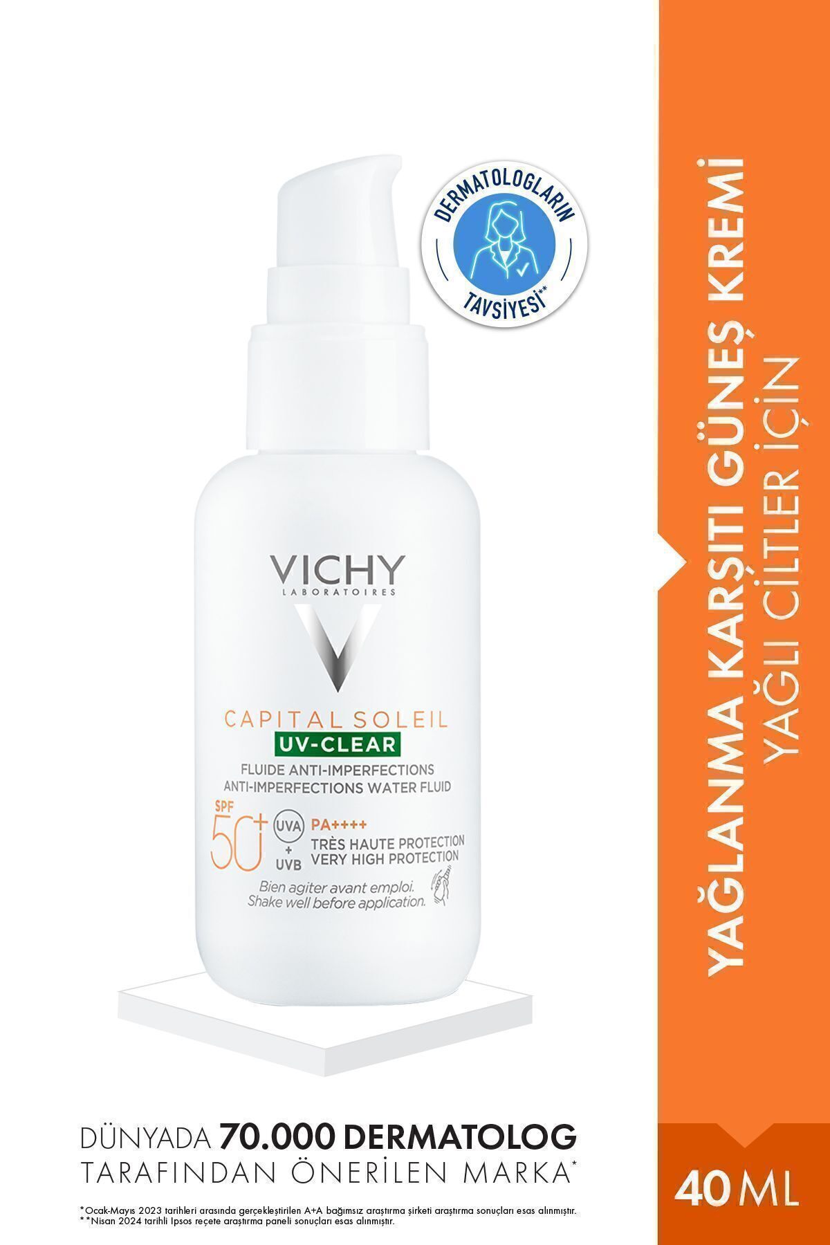 Vichy  Capital Soleil Uv Clear Spf50 40 Ml