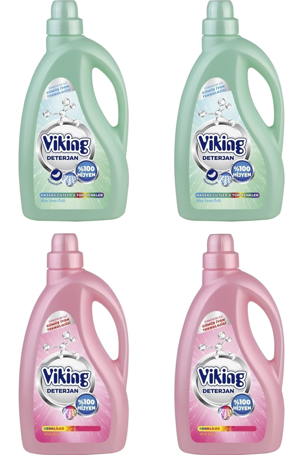 Viking  Sivi Çamaşir Deterjani Hassas Ciltler Ve Renkliler 4 Adet 