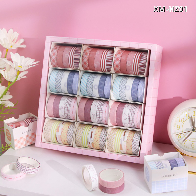 Limmy Vintage Washi Tape Bant Baskili Yapişkanli Maskeleme Kağidi Desen