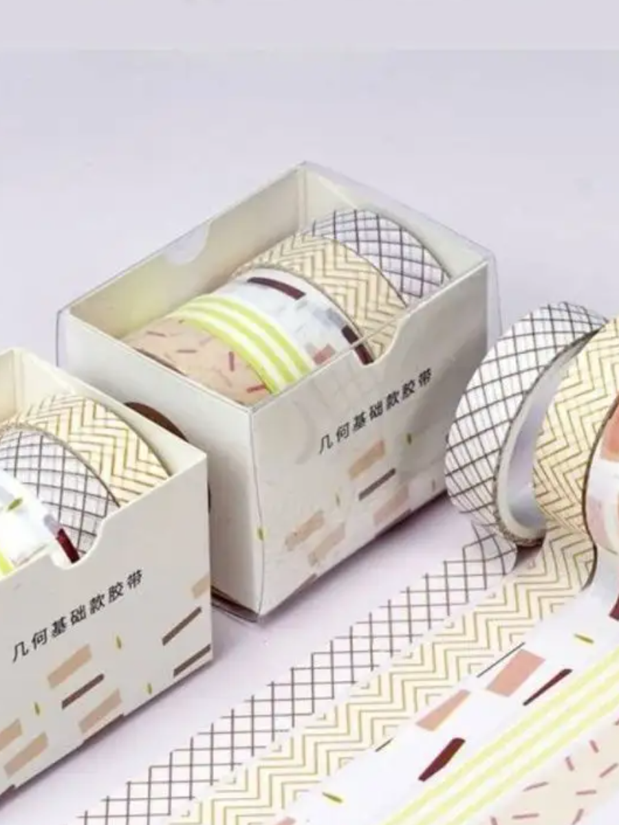 Limmy Vintage Washi Tape Bant Baskili Yapişkanli Maskeleme Kağidi Desen