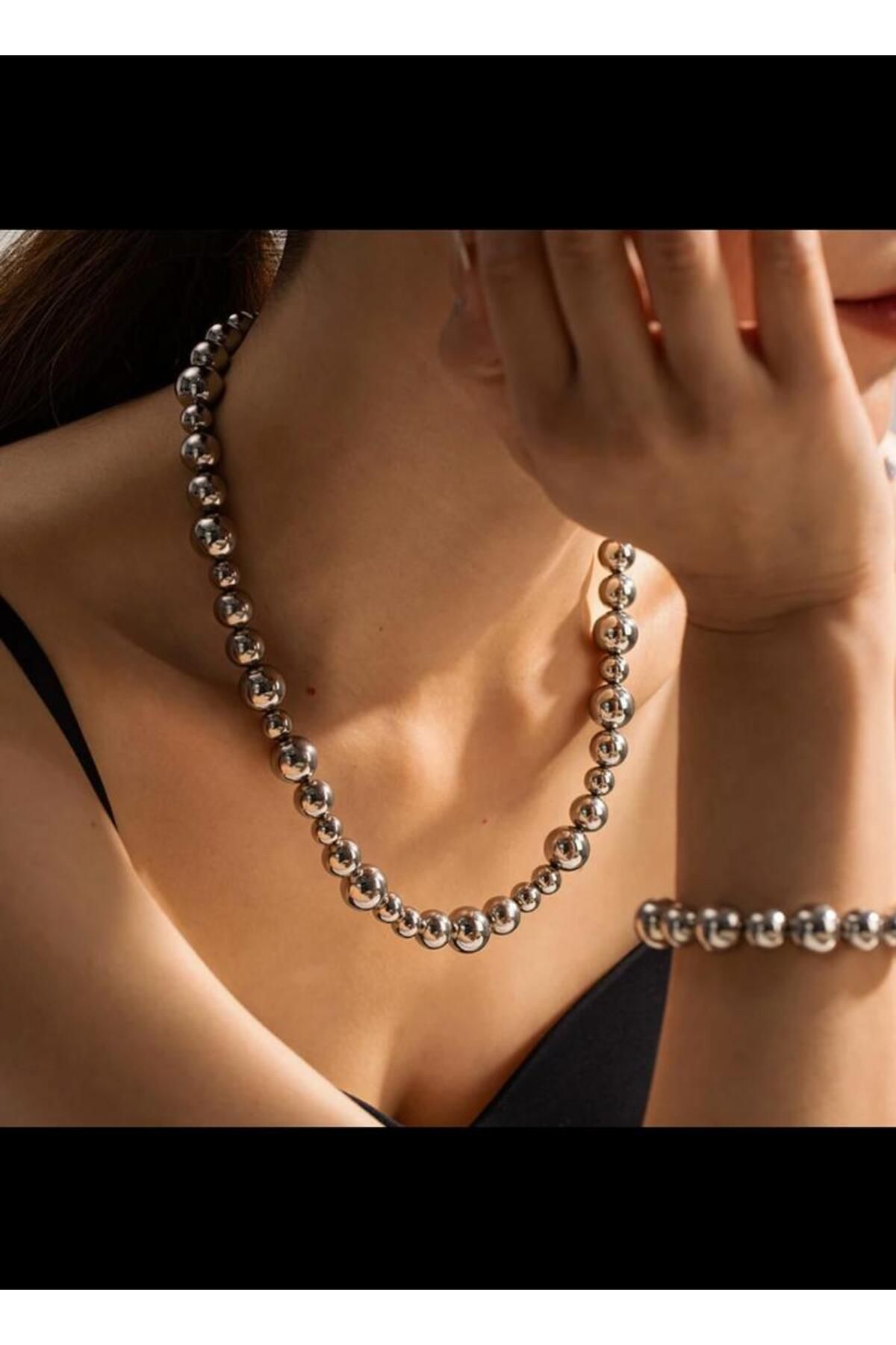 Arescollection Vip Seri Kararmaz İnci Kolye